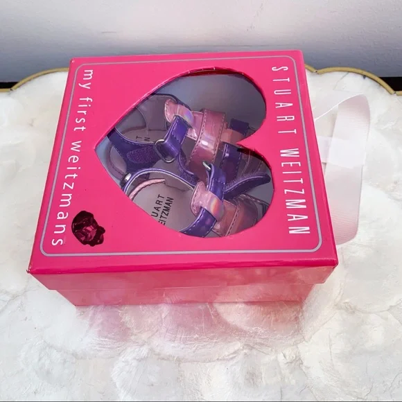 Stuart Weitzman Baby Sz 1 Faux Leather Sandals - Picture 7 of 11